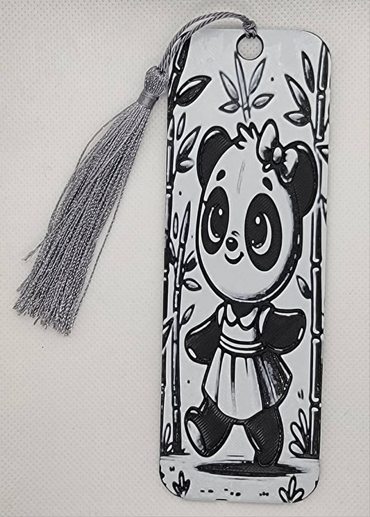 Panda Girl Taking A Stroll Bookmark