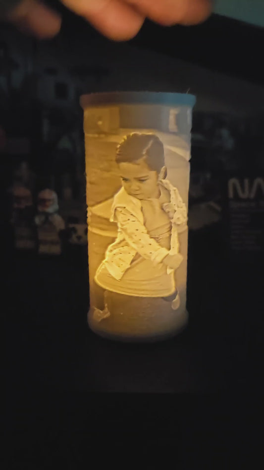 Custom Lithophane Candle